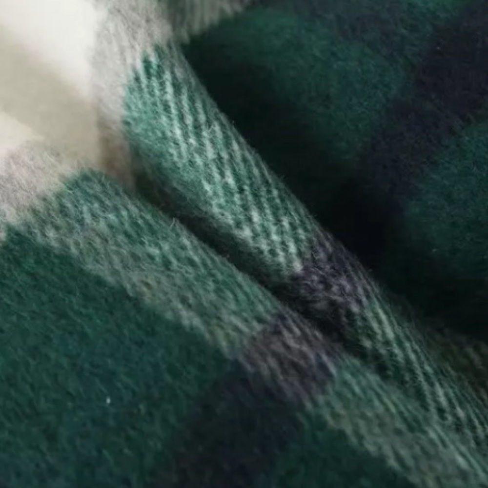 SOLD OUT Green Plaid Oversized Flannel Shacket Shirt Jacket - Picture 10 of 11